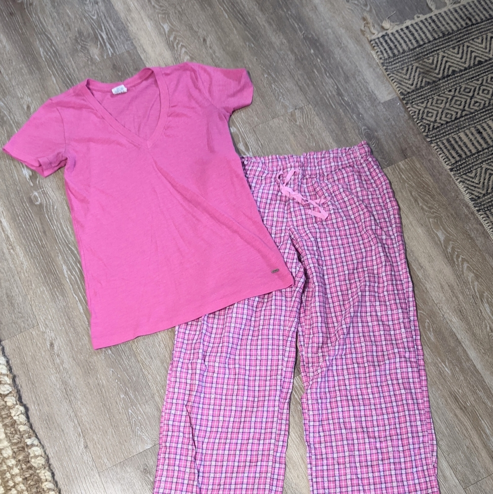 Victorias Secret PINK pajama set pants shirt lounge outfit